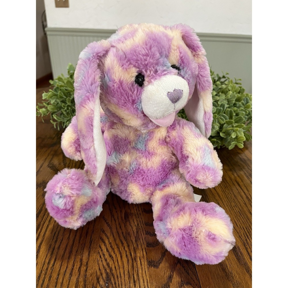 Kids Of America Purple yellow blue Bunny Rabbit Plush Stuffed Animal Easter